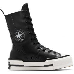 Tenisówki Converse Chuck 70 Plus Xhi Leather. Czarne trampki Converse, bez wzorów, przed kolano, bez zapięcia. Za 612.50 zł.