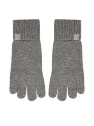 Calvin Klein Rękawiczki Emblem LV14D8016G Szary. Szare rękawiczki CALVIN KLEIN, bez wzorów, z dzianiny. Za 349.99 zł.