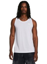 Under Armour Top "Launch Singlet" w kolorze białym do biegania rozmiar: XL. Białe t-shirty sportowe Under Armour, bez wzorów, z materiału, bez ramiączek, do biegania. Za 88.43 zł.