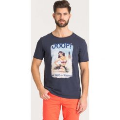 T-SHIRT ARTHUR Joop! Jeans. Niebieskie t-shirty JOOP! Jeans, l, bez wzorów, z bawełny, bez kołnierzyka, bez ramiączek. Za 137.40 zł.