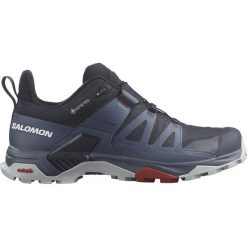 Buty do biegania męskie Salomon X Ultra 4 Gtx. Niebieskie buty turystyczne Salomon, bez wzorów, z materiału, bez zapięcia, do biegania. Za 808.00 zł.