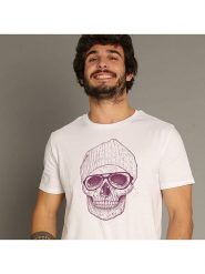 WOOOP Koszulka "Cool Skull" w kolorze białym rozmiar: XXL. Białe bezrękawniki Wooop, xxl, bez wzorów, z bawełny, bez kołnierzyka, bez ramiączek. Za 56.99 zł.