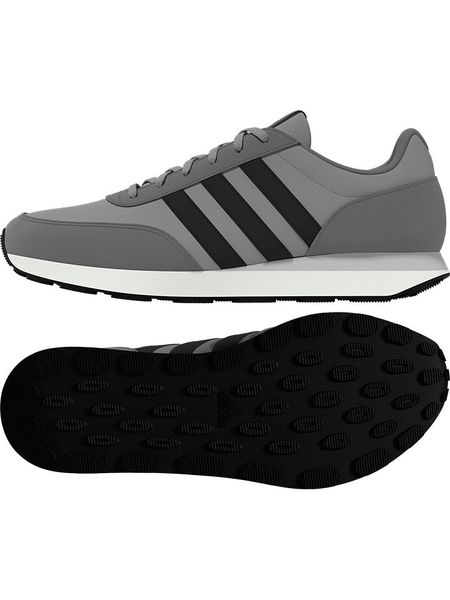 Adidas Sneakersy "Run 60s 3.0" w kolorze szarym rozmiar: 44. Szare buty do biegania Adidas, bez wzorów, bez zapięcia. Za 172.49 zł.