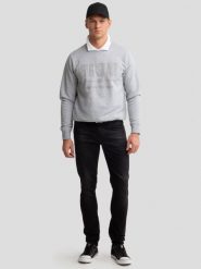 Bluza męska z nadrukiem szara Ecodort 902. Szare bluzy BIG STAR, l, bez wzorów, z bawełny, bez kaptura. Za 199.99 zł.