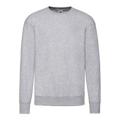 Lekka Bluza Rozpinana Unisex Dla Dorosłych. Szare bluzy Fruit of the Loom, l, bez wzorów, bez kaptura. Za 71.99 zł.