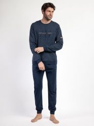 Antonio Miro Piżama "Antonio Miro" w kolorze granatowym rozmiar: L. Niebieskie piżamy antonio miró, l, bez wzorów, bez ramiączek. Za 165.99 zł.