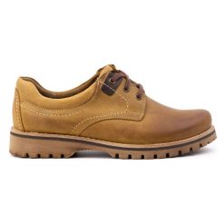 KOMODO Buty męskie skórzane trapery 879 rude pomarańczowe. Brązowe trapery z jeansu, bez zapięcia. Za 362.62 zł.