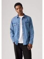 Levi's Koszula dżinsowa w kolorze niebieskim rozmiar: L. Niebieskie koszule Levi's®, l, bez wzorów, bez kołnierzyka, bez ramiączek. Za 158.10 zł.