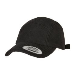 Polarowa Czapka Z Daszkiem Jockey. Czarne czapki z daszkiem FLEXFIT, bez wzorów, z dzianiny. Za 99.99 zł.
