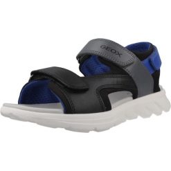 Sandały GEOX J SANDAL AIRADYUM BO Czarny. Czarne sandały Geox, z syntetyku, bez zapięcia. Za 215.99 zł.