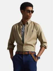 Polo Ralph Lauren Koszula 710B20512001 Beżowy Custom Fit. Brązowe koszule Polo Ralph Lauren, m, bez wzorów, z bawełny, bez kołnierzyka, bez ramiączek. Za 729.99 zł.