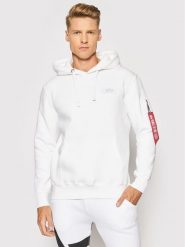 Alpha Industries Bluza Back Print 178318 Biały Regular Fit. Białe bluzy Alpha Industries, m, bez wzorów, z bawełny, bez kaptura. Za 229.99 zł.
