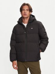 Tommy Jeans Kurtka puchowa Essential DM0DM19786 Czarny Regular Fit. Czarne kurtki Tommy Jeans, m, bez wzorów, z jeansu, bez kaptura. Za 559.99 zł.