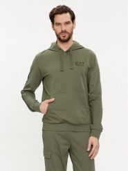 EA7 Emporio Armani Bluza 8NPM18 PJ05Z 1846 Zielony Regular Fit. Zielone bluzy EA7 Emporio Armani, m, bez wzorów, z bawełny, bez kaptura. Za 269.99 zł.