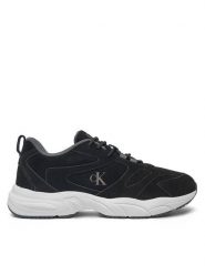 Calvin Klein Jeans Sneakersy Retro Tennis Low Mg Mix Media YM0YM01171 Czarny. Czarne buty sportowe casual Calvin Klein Jeans, bez wzorów, z jeansu, bez zapięcia. Za 379.99 zł.
