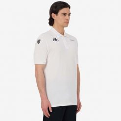 Polo Peugeot Sport Barli. Białe koszulki polo Kappa, m, bez wzorów, bez kołnierzyka, bez ramiączek. Za 308.50 zł.