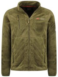 Geographical Norway Kurtka polarowa "Upload" w kolorze khaki rozmiar: L. Brązowe kurtki Geographical Norway, l, bez wzorów, z polaru, bez kaptura. Za 132.05 zł.