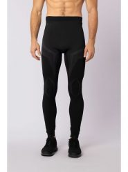 Spaio Legginsy termiczne "Confidence" w kolorze czarno-szarym rozmiar: L. Czarne legginsy długie sportowe Spaio, l, bez wzorów, z materiału, outdoorowe. Za 92.86 zł.
