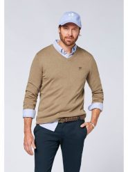 Polo Sylt Sweter w kolorze beżowym rozmiar: S. Brązowe swetry nierozpinane Polo Sylt, s, bez wzorów, z bawełny, bez kołnierzyka, bez ramiączek. Za 128.95 zł.
