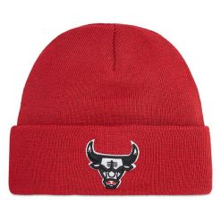 Czapka Mitchell & Ness. Czerwone czapki zimowe Mitchell & Ness, bez wzorów. Za 109.99 zł.