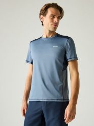 Regatta Koszulka funkcyjna "Virda" w kolorze niebieskim rozmiar: 3XL. Niebieskie t-shirty sportowe Regatta, bez wzorów, z materiału, bez ramiączek, outdoorowe. Za 48.05 zł.