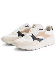 TRAVELIN' Skórzane sneakersy "Rushden" w kolorze biało-beżowym rozmiar: 40. Białe buty sportowe casual Travelin', bez wzorów, bez zapięcia. Za 347.99 zł.