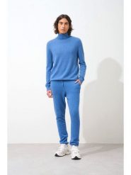 AUTHENTIC CASHMERE Kaszmirowe spodnie "Bichet" w kolorze błękitnym rozmiar: L. Niebieskie spodnie materiałowe AUTHENTIC CASHMERE, na co dzień, l, bez wzorów, z kaszmiru. Za 434.99 zł.