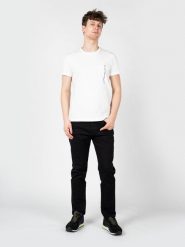 Diesel T-Shirt "T-Rubin" | 00SASJ-0AAXJ- | Mężczyzna | Biały. Białe t-shirty Diesel, m, bez wzorów, z bawełny, bez kołnierzyka, bez ramiączek. W wyprzedaży za 119.00 zł.