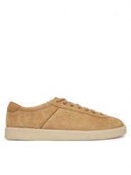 Clarks Sneakersy Lockford Lace 26186194 Beżowy. Brązowe buty sportowe casual Clarks, bez wzorów, ze skóry, bez zapięcia. Za 389.99 zł.