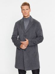 Boss Płaszcz wełniany H-Hyde-Bib-234 50502250 Szary Slim Fit. Szare płaszcze Boss, na zimę, m, bez wzorów, z wełny, bez kaptura. Za 2,189.00 zł.