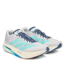 Buty do biegania adidas. Szare buty do biegania Adidas, bez wzorów, bez zapięcia, do biegania. Za 699.99 zł.