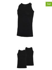 Fila Podkoszulki (2 szt.) w kolorze czarnym rozmiar: M. Czarne podkoszulki Fila, m, bez wzorów, bez ramiączek. Za 73.99 zł.