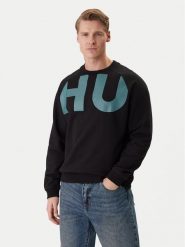 HUGO Bluza Nalfcrew 50552496 Czarny Loose Fit. Czarne bluzy Hugo, l, bez wzorów, z bawełny, bez kaptura. Za 499.99 zł.