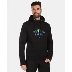 Męska bawełniana bluza z kapturem Kilpi NORTHEN-M. Czarne bluzy z kapturem Kilpi, m, bez wzorów, z bawełny, z kapturem. Za 318.77 zł.