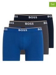 Hugo Boss Underwear Bokserki (3 pary) w kolorze niebieskim, szarym i czarnym rozmiar: XXL. Czarne bokserki Hugo Boss Underwear, xxl, bez wzorów. Za 137.42 zł.
