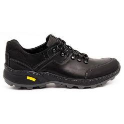 KENT Buty męskie trekkingowe 515 czarne. Czarne trekkingi bez wzorów, z jeansu, bez zapięcia. Za 351.82 zł.