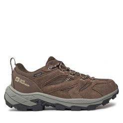Trekkingi Jack Wolfskin. Brązowe buty trekkingowe Jack Wolfskin, bez wzorów, bez zapięcia. Za 409.99 zł.