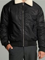 Kurtka bomberka z kołnierzykiem - czarny. Czarne kurtki Sinsay, l, bez wzorów, bez kaptura. Za 139.99 zł.