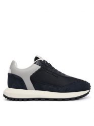 Emporio Armani Sneakersy EM004839 AF24321 MB617 Granatowy. Niebieskie buty sportowe casual Emporio Armani, bez wzorów, z materiału, bez zapięcia. Za 1,339.00 zł.