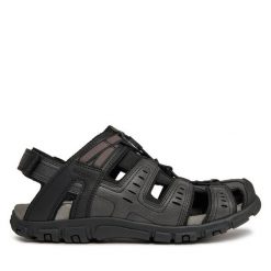 Sandały Geox. Czarne sandały Geox, bez zapięcia. Za 239.99 zł.