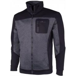 Męska sportowa bluza Erco Bork w kolorze czarnym i szarym. Czarne bluzy bez kaptura ERGOTEC, bez wzorów, z poliesteru, bez ramiączek, na fitness i siłownię. Za 88.17 zł.