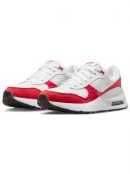 Nike Sneakersy "Air Max Systm" w kolorze biało-czerwonym rozmiar: 38,5. Białe buty sportowe casual Nike, bez wzorów, z materiału, bez zapięcia. Za 261.05 zł.