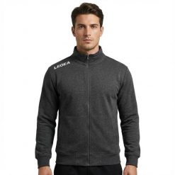 Męska Bluza Treningowa z Kapturem Szara Melanż. Szare bluzy z kapturem Legea, m, bez wzorów, z bawełny, bez kaptura. Za 88.00 zł.