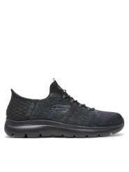 Skechers Sneakersy Key Pace 232469 BBK Czarny. Czarne buty sportowe casual Skechers, bez wzorów, z materiału, bez zapięcia. Za 229.99 zł.