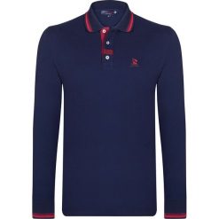 Koszulka polo w kolorze granatowym. Koszulki polo marki Giorgio Di Mare, z nadrukiem, polo, z długim rękawem. W wyprzedaży za 130.95 zł.