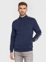 Guess Bluza Z2YQ12 K6ZS1 Granatowy Regular Fit. Niebieskie bluzy Guess, m, z aplikacjami, z bawełny, bez kaptura. Za 349.99 zł.