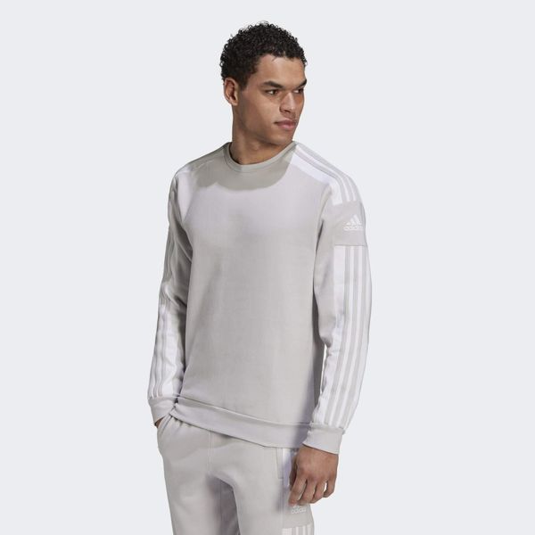 Bluza piłkarska męska adidas Squadra 21 Sweat Top. Szare bluzy Adidas, m, bez wzorów, z bawełny, bez kaptura. Za 158.08 zł.