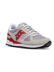 Saucony Sneakersy "Shadow" w kolorze szaro-czerwonym rozmiar: 37,5. Czerwone buty sportowe casual Saucony, bez wzorów, z materiału, bez zapięcia. Za 158.10 zł.