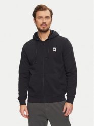 KARL LAGERFELD Bluza 705074 551900 Czarny Regular Fit. Czarne bluzy KARL LAGERFELD, l, bez wzorów, z bawełny, bez kaptura. Za 579.99 zł.