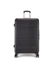 Reebok Walizka duża RBK-WAL-020-CCC-L Czarny. Czarne walizki Reebok, bez wzorów, z tworzywa sztucznego, duże. Za 349.99 zł.